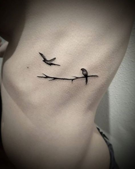 Birds Sitting On A Branch Tattoo, Bird And Branch Tattoo, Small Blackbird Tattoo, Bird Tattoo Memorial, Bird And Tree Tattoo, Bird Memorial Tattoo, Bird On Branch Tattoo, Bird In Flight Tattoo, Mamma Tattoo