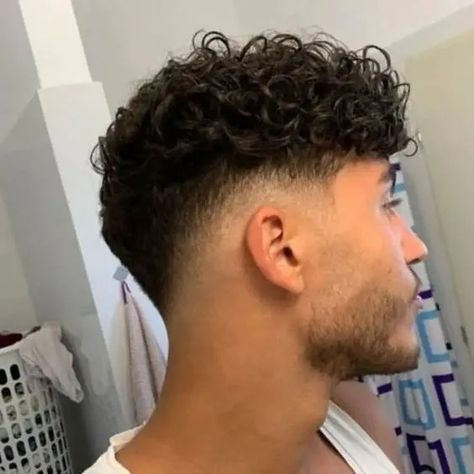 Mid Drop Fade: 27 Stunning Ideas to Inspire Your New Haircut – Svelte Magazine Broccoli Cut Hair, Broccoli Haircut Men, Curly Hair Men Haircut Fade, Broccoli Haircut, Mid Drop Fade, Low Fade Curly Hair, Mid Fade Haircut, Taper Fade Curly Hair, Fade Haircut Curly Hair