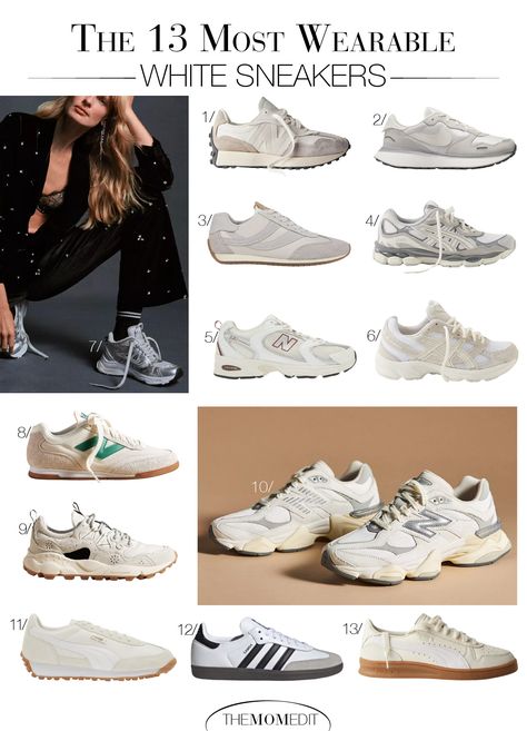 Step into fall 2024 with the best white sneakers! From casual to chic, these picks will elevate your autumn wardrobe. Click through for my top picks! | #TheMomEditStyle #FashionBlog #WhiteSneakers #FallFashion2024 #SneakerStyle #CasualFallOutfits #TrendySneakers #Asics #Puma #NewBalance #adidas #Nike White Sneakers Nike, Nike Casual Shoes, Best White Sneakers, Adidas Superstars, Here's The Scoop, Trendy Shoes Sneakers, Sneaker Style, Trending Sneakers, Trendy Sneakers