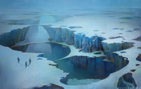 Ice Landscape Fantasy Art, Ice Planet, Icewind Dale, Heroic Fantasy, Planets Art, Rpg Map, Landscape Concept, Fantasy Setting, Environment Art