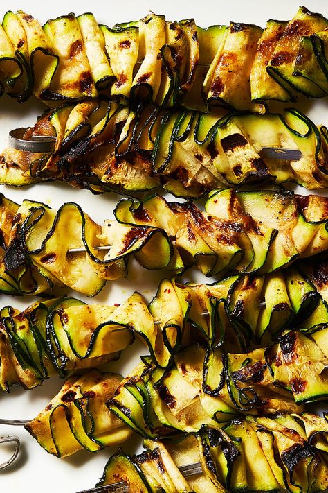 Zucchini Crisp, Zucchini Skewers, Cooking Zucchini, Feta Dressing, Nyt Recipes, Zucchini Crisps, Feta Recipe, Zucchini Ribbons, Spiced Butter