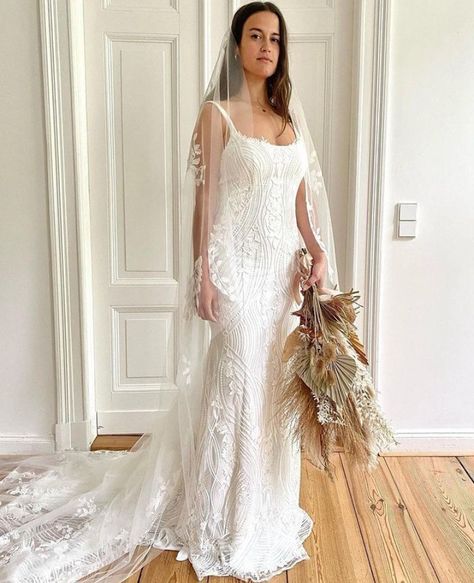 Lovers Society, Wedding Entrance, Romantic Bride, Bridal Look, Boho Wedding Dress, Modern Boho, Bridal Looks, Boho Wedding, Veil