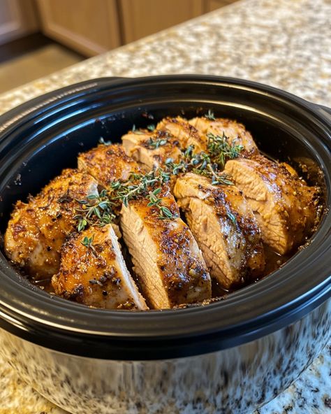 Cooking Turkey the Amish Way: A Slow Cooker Maple Turkey Breast Recipe 🦃🍁 - Crafty Home Creators Amish Turkey Breast, Slow Cooker Amish Maple Turkey Breast, Crockpot Turkey Breast Bone In, Butterball Turkey Breast Crockpot, Turkey Breast In Crock Pot, Crockpot Turkey Breast, Maple Turkey, Turkey Breast Crockpot, Butterball Turkey