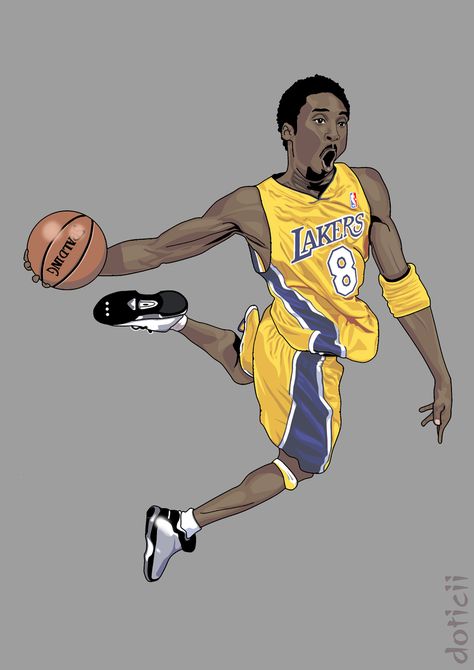 Kobe Illustration, Kobe Artwork, Kobe Bryant Sketch, Kobe Drawing, Kobe Cartoon, Kobe Painting, Kobe Bryant Drawing, Nba Drawings, Kobe Art