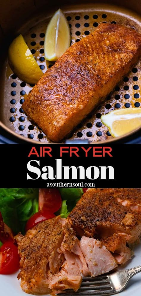 Best Air Fryer Salmon Salmon With Skin, Cook Frozen Salmon, Salmon In Air Fryer, Quick Salmon, Food Air Fryer, Air Fryer Salmon, Air Fryer Fish, Frozen Salmon, Healthy Salmon Recipes