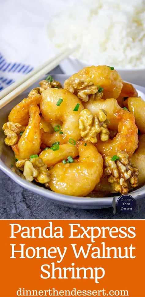 Panda Express Honey Walnut Shrimp - Dinner, then Dessert Panda Express Honey Walnut Shrimp, Panda Express Recipes, Honey Shrimp, Walnut Shrimp, Cats Food, Tempura Batter, Honey Walnut, Honey Walnut Shrimp, Honey Sauce