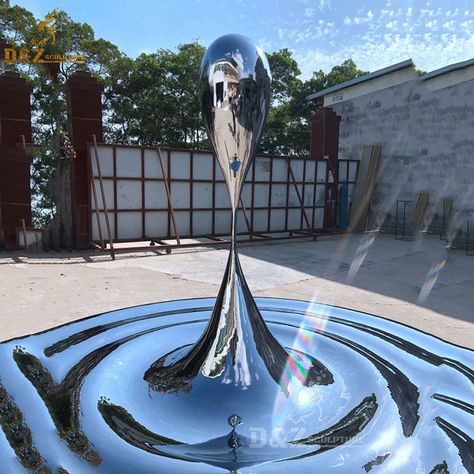 water drop sculpture,ripple sculpture,metal sculpture,stainless steel metal sculpture,mirror sculpture,water drop,water ripple,stainless steel,mirror stainless steel,creative sculpture Water Drop Sculpture, Ripple Mirror, Sculpture Water, Fountain Installation, Stainless Steel Art, Water Sculpture, Water Abstract, Cascade Waterfall, Sculpture Art Clay