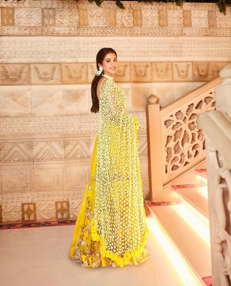 Ambani Wedding, Radhika Merchant, Haldi Ceremony Outfit, Haldi Dress, Ceremony Outfit, Wedding Outfits For Women, Haldi Outfits, Gigi Hadid Outfits, Haldi Outfit