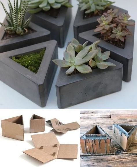 Cement Decor Diy, Concrete Art Ideas, Diy Cement Pots, Concrete Decoration, Cement Pots Diy, Cement Ideas, Concrete Home Decor, Cement Garden, Diy Concrete Planters