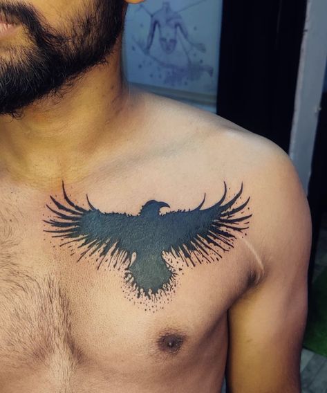 Check out this eagle tattoo ,it's a coverup tattoo people ______________________________ STUDIO- @swapniltattoostudiobhopal #bhopal #india For bookings - (8109246030). ________________________________ #tattooing #tattooart #eagletattoos #eagletattoo #eagletattoos #coveruptattoo #coveruptattoos #chesttattoo #meaningfultattoos #tattoolover #inked #inkedup #inkedlife #wherebhopalgetstattoo #wherebhopalgetsinked #insta #instadaily #instagram #instaart #swapnilstattoostudio __________________ Neck Coverup Tattoo Men, Best Coverup Tattoo Designs For Men, Chest Tattoo Men Ideas Cover Up, Coverup Tattoo On Chest, Eagle Black Tattoo, Eagle Cover Up Tattoo, Neck Tattoo Cover Up Men, Small Cover Up Tattoo Men, Cover Up Tattoos Chest