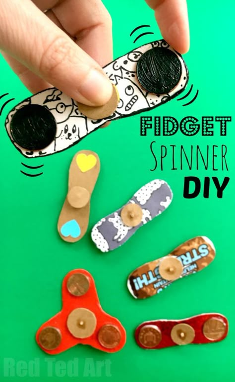 Diy Fidget Spinner, Spinners Diy, Fidget Spinners, Hand Spinner, Camping Crafts, Fidget Toy, Fidget Spinner, Kid Crafts, Summer Crafts