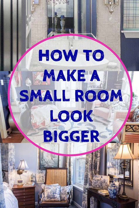 Small Space Decorating Ideas (How To Make A Small Room Look Bigger) Making Small Rooms Look Bigger, Small Room Look Bigger, Long Narrow Rooms, Small Living Room Decor Ideas, Curved Floor Lamp, Small Bathroom Decor Ideas, Room Look Bigger, Small Bedroom Decor Ideas, Glass Dining Room Table