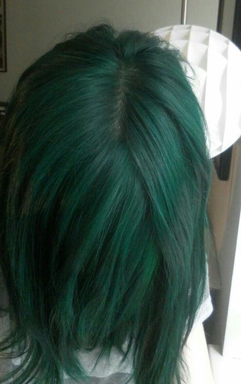 Nails Green Dark, Manic Panic Enchanted Forest, Dark Green Hair, Nails Green, Manic Panic, Colorful Hair, Hair Colours, Hair Inspo Color, Colored Hair