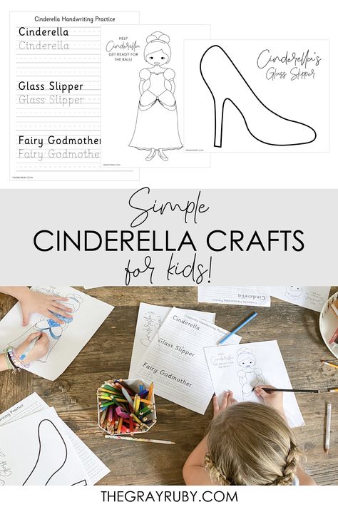 Disney Themed activities to do while your kids are home. Princess crafts. Cinderella crafts. Simple crafts Cinderella Activities For Kids, Cinderella Crafts For Kids, Cinderella Printables, Cinderella Crafts, Cinderella Nails, Fairy Godmother Wand, Ice Ideas, Cinderella Book, Daycare Curriculum