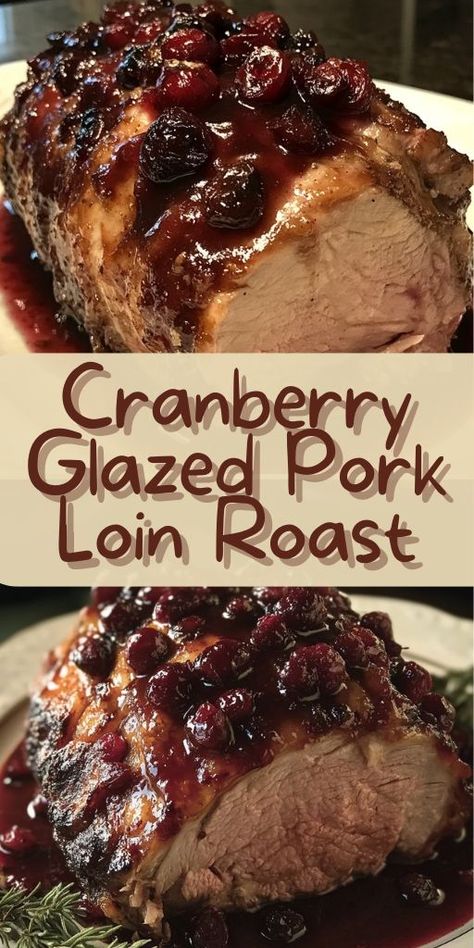 Bring a festive flavor to the table with this Cranberry Glazed Pork Loin Roast! 🍖🍒 A perfect holiday centerpiece, this roast is juicy, savory, and topped with a sweet-tart cranberry glaze that’ll impress guests at any gathering. Ideal for Thanksgiving, Christmas, or family dinners, it’s a crowd-pleaser. Save this recipe for a holiday meal to remember! 📌 #PorkLoinRoast #HolidayMeals #CranberryGlaze #ChristmasDinner #FestiveRecipes #FamilyMeals #MainDish #DinnerParty Top Loin Roast Recipe, Christmas Pork Roast, Pork Loin Oven, Glazed Pork Loin, Christmas Pork, Cranberry Glaze, Pork Loin Roast Recipes, Christmas Roast, Pork Entrees