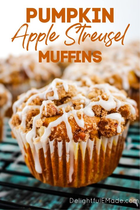 Mabon Traditions, Pumpkin Apple Muffins, Apple Streusel Muffins, Fall Muffins, Pumpkin Streusel, Pumpkin Streusel Muffins, Apple Streusel, Pumpkin Muffin Recipes, Bakery Items