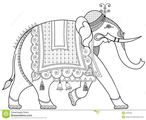 Decorated Indian Elephant Royalty Free Stock Images - Image: 9700349 Indian Elephant Art, Pichwai Art, Pichwai Painting, Elephant Coloring Page, Kalamkari Painting, Elephant Drawing, Lippan Art, Pichwai Paintings, Madhubani Art