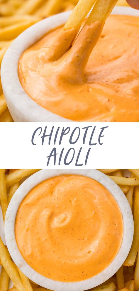 Shrimp Taco Sauce, Aioli Recipes, Aioli Sauce, Chipotle Aioli, Aioli Recipe, Chipotle Sauce, Sauces And Dressings, Dipping Sauces, Dinner Entrees