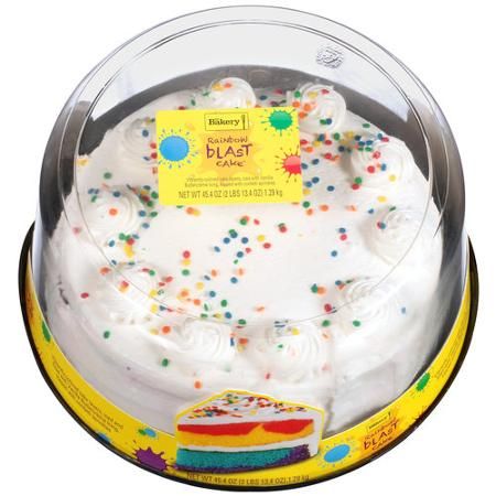 The Bakery at Walmart Rainbow Blast With Vanilla Buttercreme Icing Cake, 45.4 oz Walmart Birthday Cakes, Cake Icing Recipe, Walmart Cake, Bloxburg House Decals, Walmart Cakes, Birthday Cake Design Ideas, Rainbow Cakes, Birthday Cake Design, Kitchen Ingredients