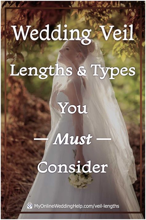 Wedding veil lengths and types are many. And the right combination of features can instantly complete your bridal look ... this guide will help you decide what wedding veil will look best on you with your wedding dress. #WeddingVeil #WeddingPlanningIdeas Different Types Of Wedding Veils, Double Veil Hairstyles, Royal Length Wedding Veil, Veil For Lace Wedding Dress, Strapless Wedding Dress With Veil, Vails Wedding Hair Down, Bridal Veil Styles, Bridal Hair For Veil, Types Of Veils Wedding