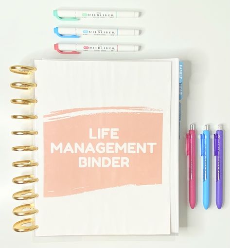 Mom Binder, Life Management Binder, Life Organization Binder, Master To Do List, Family Emergency Binder, Home Organization Binders, Emergency Binder, Family Binder, Household Binder