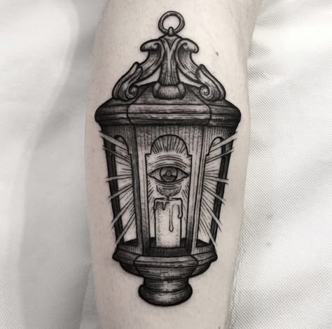 Old Lamp Tattoo, Candle Lantern Tattoo, Lantern Tattoos, Lantern Tattoo Design, Victorian Tattoo, Lamp Tattoo, Persian Tattoo, Magnolia Tattoo, Lantern Tattoo