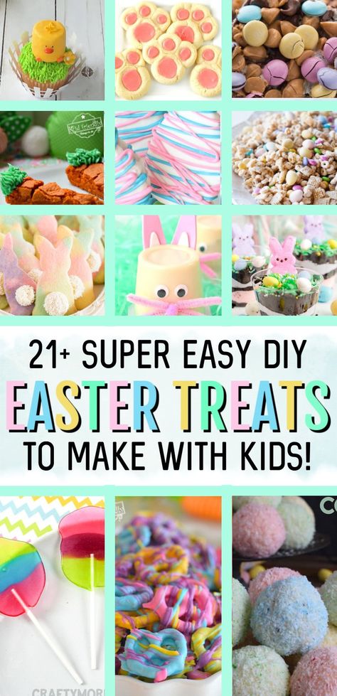 Easter Kids Snacks, Easy Easter Snacks, Easter Treats For Kids, Diy Easter Treats, Easter Egg Treats, Fun Easter Treats, Easter Cooking, Easter Food Crafts, Easy Easter Treats