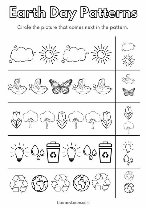 Earth Day Free Printable Worksheets - Literacy Learn Earth Day Worksheets For Kindergarten, Earth Day Worksheets Preschool, Earth Week Preschool, Earth Day Crafts For Preschoolers, Earth Day Kindergarten, Earth Day Preschool Activities, Earth Day Preschool, Preschool Earth Day, Earth Day Theme