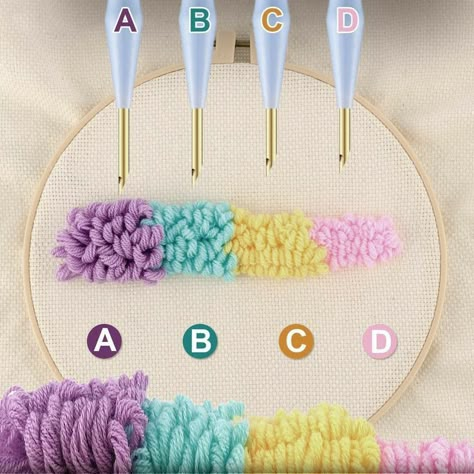 Diy Punch Needle, Embroidery Pen, Bordados Tambour, Tufting Diy, Diy Moss, Punch Needle Ideas, Punch Needling, Diy Embroidery Designs, Rope Crafts Diy