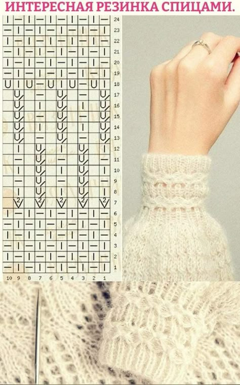 Lace Knitting Stitches, Womens Knitting Patterns, Knitting Basics, Knitting Paterns, Mode Crochet, Lace Knitting Patterns, Knit Stitch Patterns, Crochet Stitches Patterns, Knitting Charts