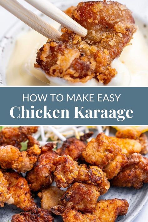 Easy Karaage Chicken Recipe Karage Chicken Recipe Air Fryer, Karaage Chicken Japanese Style, Karage Chicken Recipe, Chciken Recipe, Karage Chicken, Chicken Karaage Recipe, Karaage Recipe, Karaage Chicken, Chicken Karaage