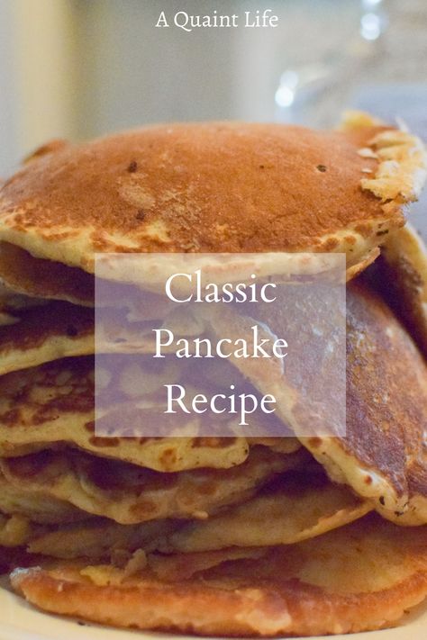 This Classic Pancake Recipe makes a sweet, spongy American pancake. #fromscratch #wholefoods #classicpancakes #simplecooking Classic Pancake Recipe, American Style Pancakes, American Pancakes, Recipe From Scratch, Pancake Recipe, Recipe Using, Simple Ingredient, Whole Food Recipes, Natural Remedies