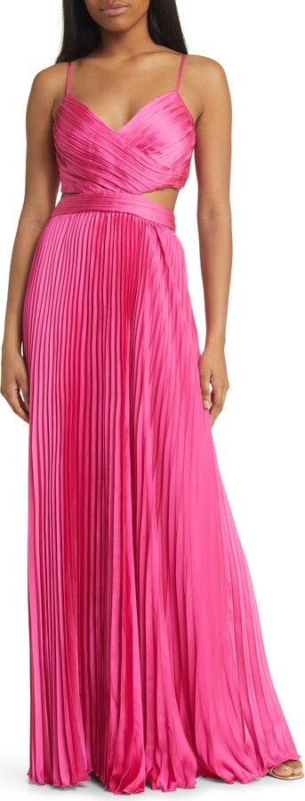 Got the Glam Pleated Gown Hot Pink Formal Dresses Long, Pink Formal Dresses Long, College Formal Dresses, Pleated Prom Dress, Cruise Fits, Affordable Formal Dresses, Hoco 2024, Pink Pleated Dress, Wedding Sunset