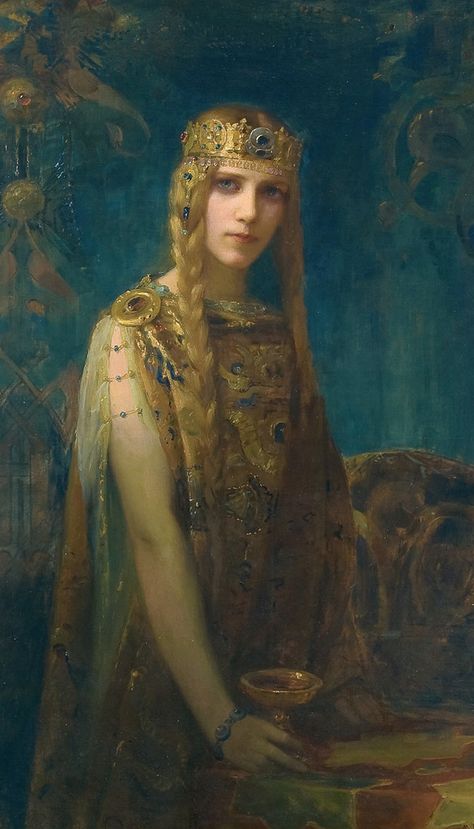 Gaston Bussière "Isolde" 1911 | french-painters.blogspot.com… | Flickr Celtic Name, Roi Arthur, Irish Princess, Pre Raphaelite, King Arthur, Medieval Art, Classical Art, Rembrandt, Medieval Fantasy