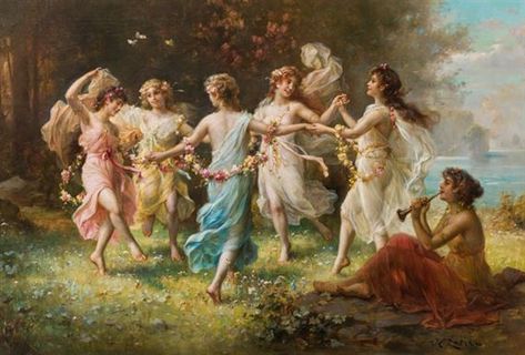 Hans Zatzka, Fairy Dance, Fairies Dancing, Dance Paintings, Rennaissance Art, Surrealism Photography, Romantic Art, Art Appreciation, Arte Popular