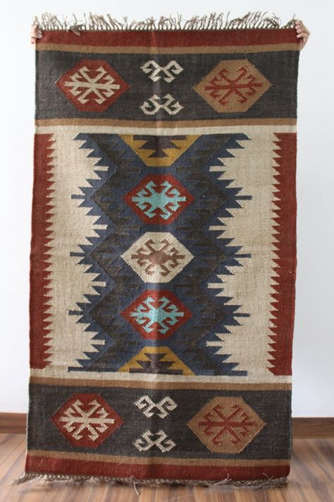 Turkish Home, Dhurrie Rug, Halloween Cards Handmade, Valentine Cards Handmade, Navajo Rugs, Handmade Flowers Fabric, Dhurrie Rugs, Flat Woven Rug, Handmade Kilim Rugs