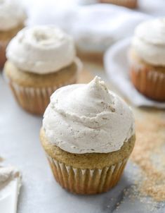 Chai Cupcakes with Brown Butter Chai Icing. | How Sweet It Is Chai Icing, Chai Cupcakes, Bbq Dessert, Best Baking Recipes, Savory Cakes, Cupcake Recipe, Baking Sweets, Savoury Cake, How Sweet Eats