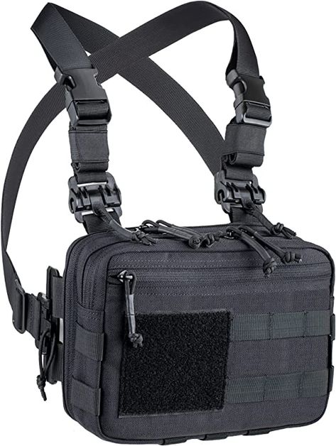 AmazonSmile : CLTAC Tactical Chest Rig Bag Concealed Carry CCW Sling Backpack Military Molle Utility Admin Pouch IFAK Medical EMT Organizer EDC Pack for Outdoor Hunting Shooting Hiking with Harness : Sports & Outdoors Chest Rig Bag, Chest Bag Streetwear, Tactical Bags, Tactical Harness, Tactical Chest Rigs, Backpack Tactical, Hunting Packs, Molle Backpack, Tactical Pouches