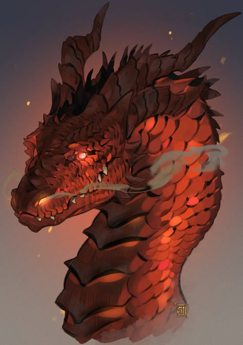 Dnd Dragon Art, Small Dragon Art, Dragon Face Drawing, Dragon Scales Drawing, Red Dragon Drawing, Red Dragon Aesthetic, Fire Dragon Art, Fire Dragon Art Fantasy, Red Dragon Art