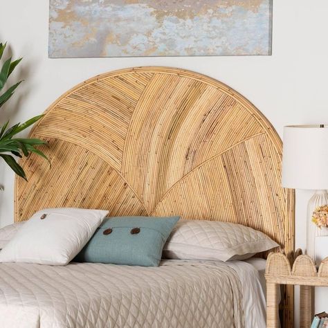 #bedroomdecor Standalone Headboard, Hawaii Bedroom, King Headboards, Florida Airbnb, Brown Headboard, Boho Bedroom Furniture, Boho Bed, Bedroom 2024, Designing A Home