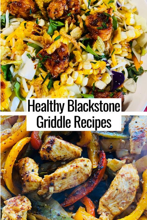 salad and grilled chicken Blackstone Diet Recipes, Yummy Blackstone Recipes, Gluten Free Griddle Recipes, Easy Griddle Meals Dinners, Blackstone Griddle Healthy Recipes Dinners, Recipes On Blackstone Grill, Blackstone Griddle Side Dishes, Blackstone Cookout Ideas, Grilling Healthy Recipes