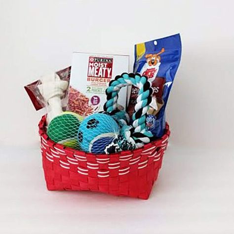 Gift Baskets To Sell, Donation Baskets, Christmas For Dogs, Pet Gift Basket, Toy Gift Basket, Christmas Gifts For Dogs, Sympathy Basket, Get Well Baskets, Dog Gift Basket