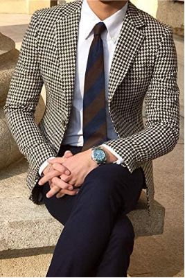 Houndstooth Blazer Outfit Men, Suites Mens, Classic Suits For Men, Houndstooth Blazer Outfit, Blazer Outfits For Men, Men Suit Jacket, Dapper Gentleman Style, Blazers For Men Casual, Sartorial Style