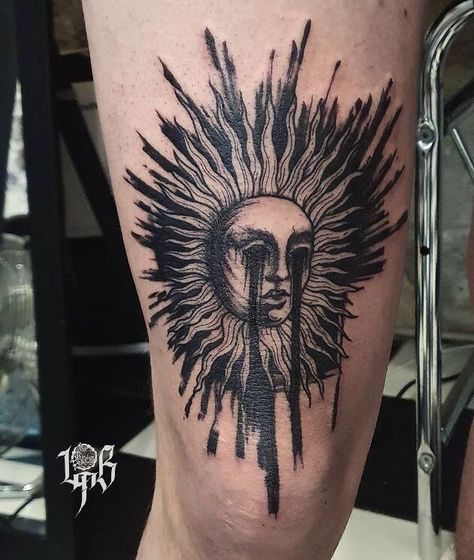 Cool Neck Tattoos, Blackwork Designs, Wrist Tattoos For Guys, Scary Tattoos, Tattoo Inspiration Men, Cool Forearm Tattoos, Metal Tattoo, Creepy Tattoos, Sun Tattoos