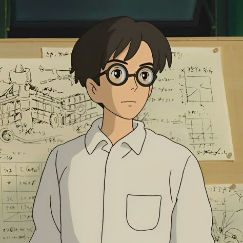 𝒕𝒉𝒆 𝒘𝒊𝒏𝒅 𝒓𝒊𝒔𝒆𝒔 Ghibli Men, Jiro Horikoshi, Ghibli Icons, The Wind Rises, Ghibli Characters, Wind Rises, Studio Ghibli Characters, Ghibli Artwork, Ghibli Studio