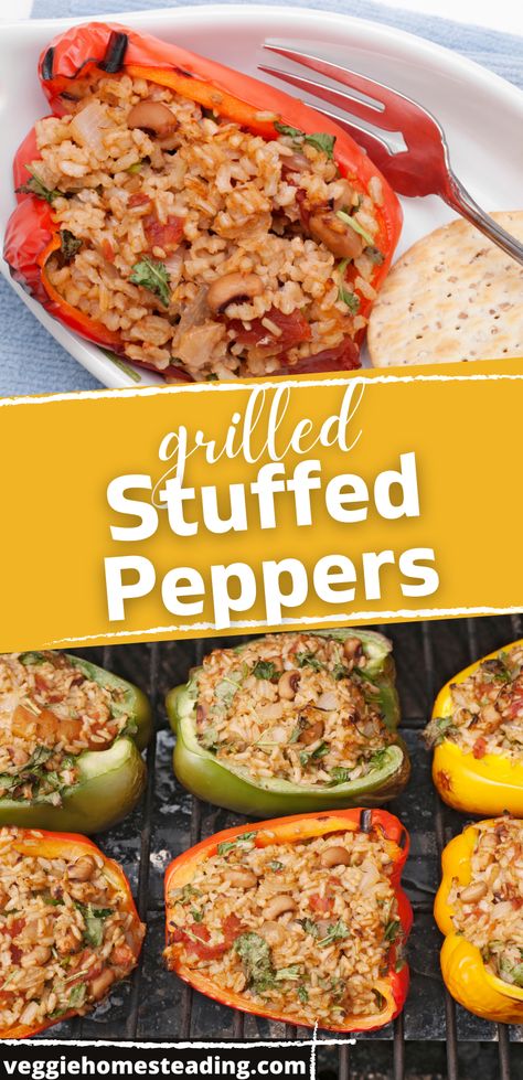 Stuffed Peppers Bbq, Hawaiian Stuffed Peppers, Blackstone Stuffed Peppers, Stuffed Peppers On Grill, Stuffed Peppers Grilled, Grilled Stuffed Bell Peppers, Stuffed Peppers On The Grill, Bell Pepper Recipes Healthy, Grilled Stuffed Peppers