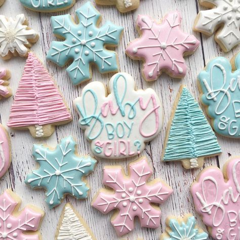 Winter Themed Gender Reveal, Christmas Tree Gender Reveal, Wonderland Gender Reveal, Winter Wonderland Gender Reveal, Christmas Gender Reveal Ideas, Sprinkle Gender Reveal, Moon Baby Shower Theme, Gender Reveal Candy, Winter Gender Reveal