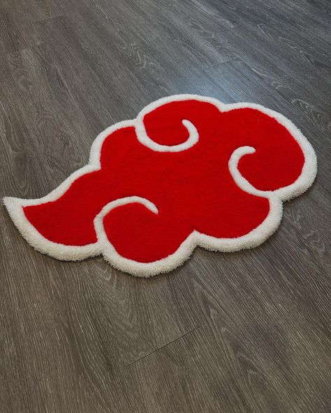 Akatsuki rug ☁️🩸 - - - - - - #akatsuki #anime #animeart #naruto #homedecor #tuftingart #tuftedrugs #customrugs #rugs #carpet#rugmaking #explore #art #rugart #kozykarpets Fuzzy Rug, House Decorating Ideas, Rug Art, House Decorating, Custom Rugs, Rug Design, Naruto, Anime Art, Decorating Ideas