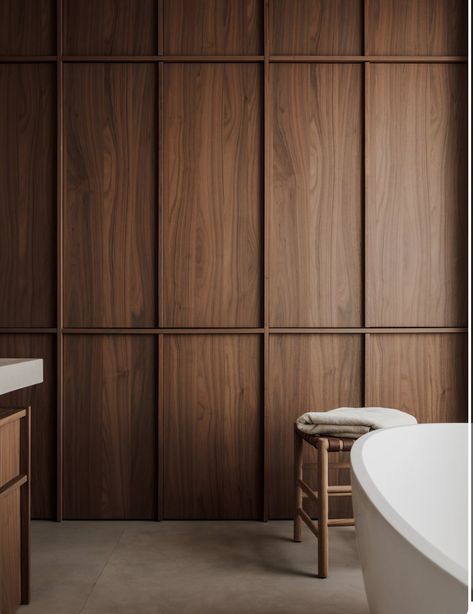 Wooden Paneling, House Vibes, 아파트 인테리어, Bath Room, Wardrobe Design, Closet Design, Interior Inspo, Built Ins, Wooden Wall