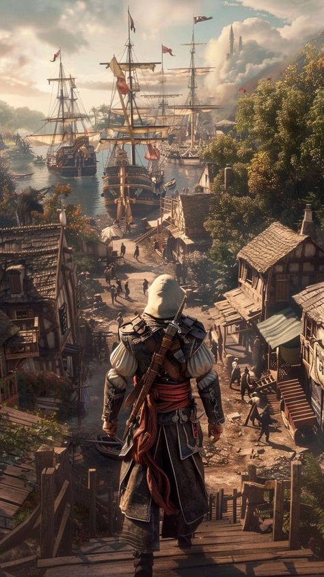 Assassins Creed Pirates, Pirates Wallpaper, Creed Wallpaper, Pirate Ship Art, Assassins Creed 4, Assassin's Creed Wallpaper, Assassins Creed Black Flag, Assassins Creed Series, Assassins Creed Artwork